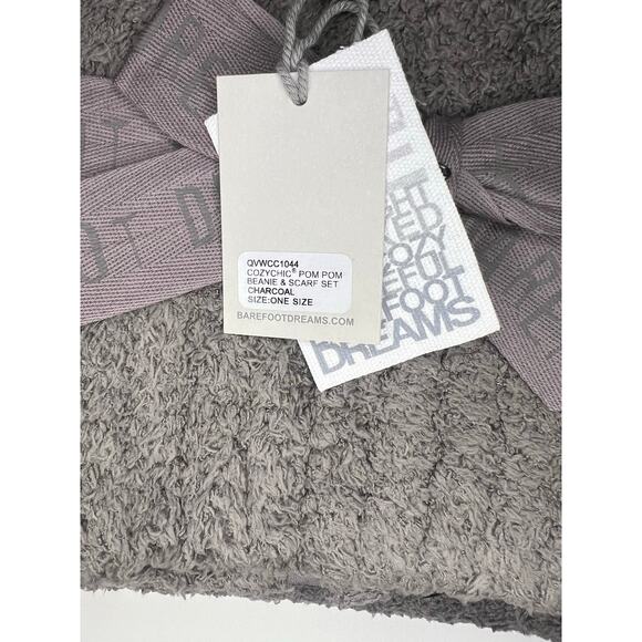 Barefoot Dreams Gray Scarf and Beanie Set - Picture 5 of 5